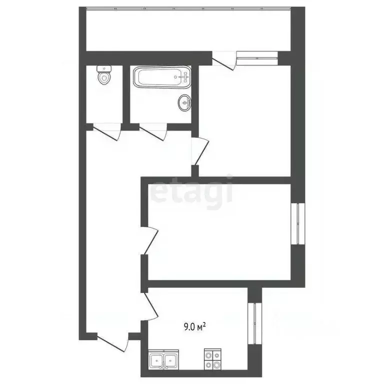 2-к кв. Владимирская область, Муром ул. Ленина, 90 (52.2 м) - Фото 1