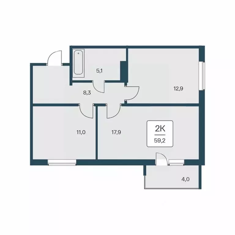 2-к кв. Новосибирская область, Новосибирск Кедровая ул., 80/3 (59.2 м) - Фото 0