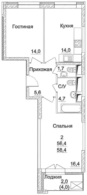 2-к кв. Москва Хорошевское ш., 25Ак2 (60.0 м) - Фото 2
