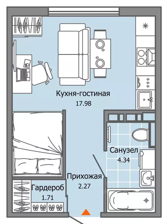 Студия Ульяновская область, Ульяновск Город Новаторов жилой комплекс, ... - Фото 0