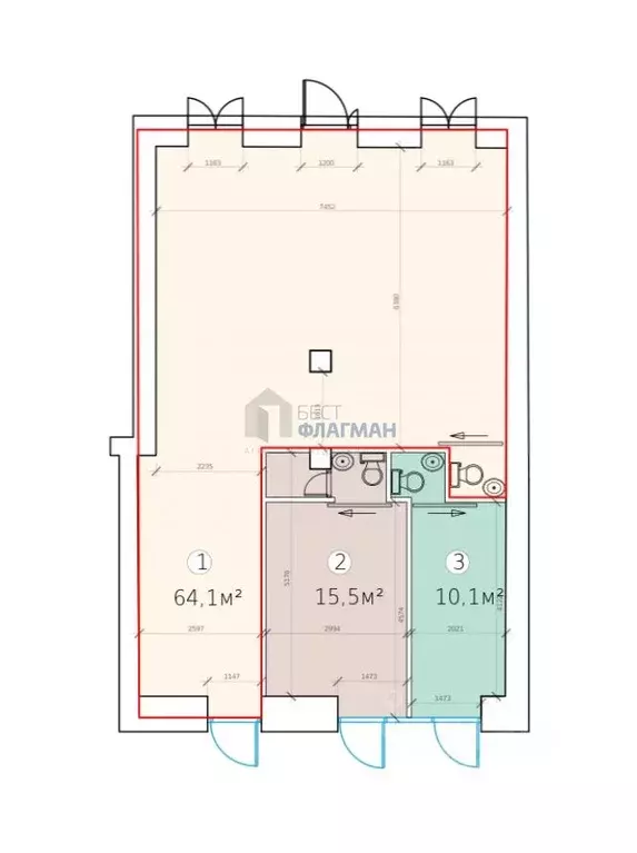 Помещение свободного назначения в Москва Ленинградский просп., 62 (64 ... - Фото 2