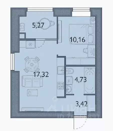 1-к кв. Брянская область, Брянский район, пос. Мичуринский, ... - Фото 0