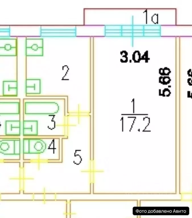 1-к кв. Москва Кавказский бул., 12 (30.0 м) - Фото 2