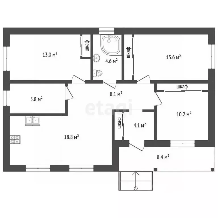 Дом в Самарская область, Нефтегорск ул. Беговая (82 м) - Фото 2