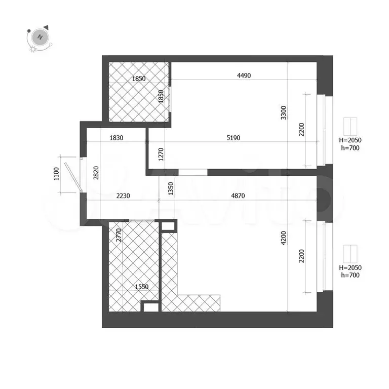 1-к. квартира, 48,9 м, 3/9 эт. - Фото 1