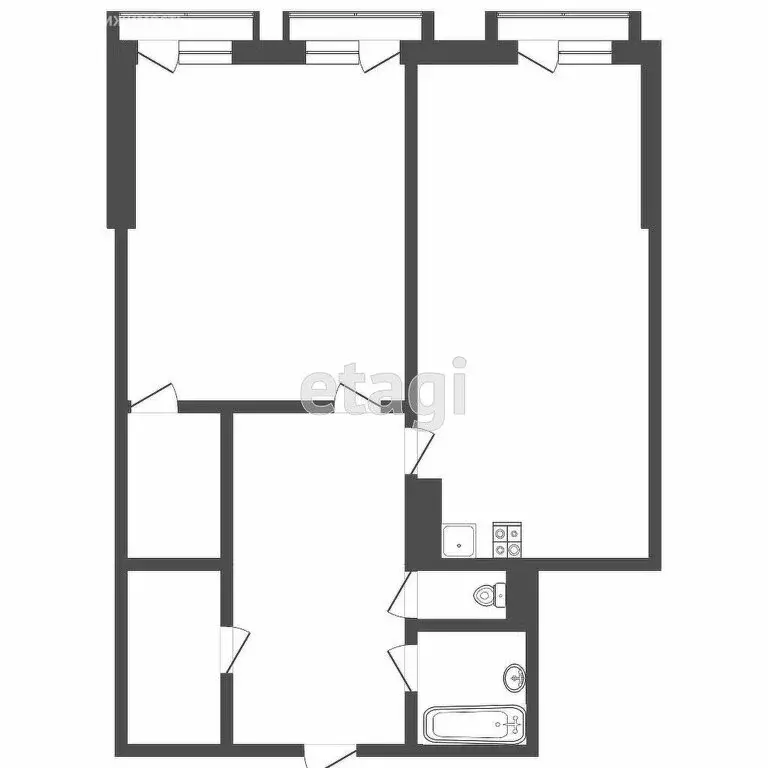 2-комнатная квартира: Дмитров, Спасская улица, 6А (87 м) - Фото 0