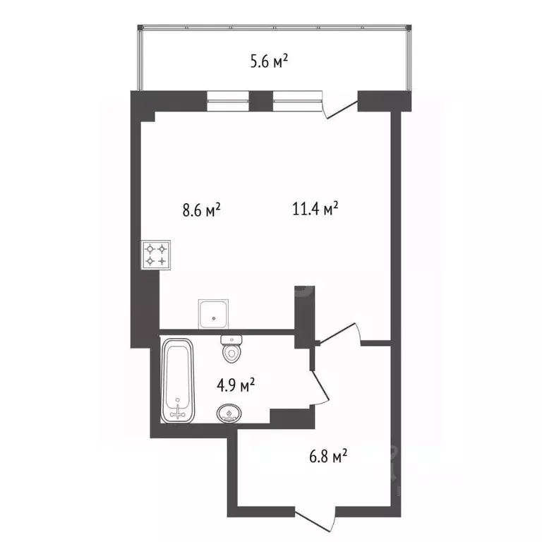 Студия Красноярский край, Красноярск ул. Партизана Железняка, 4Б (33.0 ... - Фото 2