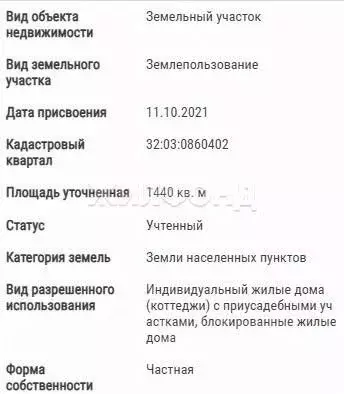 Участок в Брянская область, Выгоничский район, Кокинское с/пос, с. ... - Фото 2