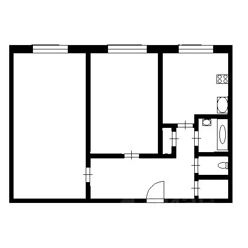 2-к кв. Санкт-Петербург ул. Ивана Фомина, 13К1 (50.0 м) - Фото 1