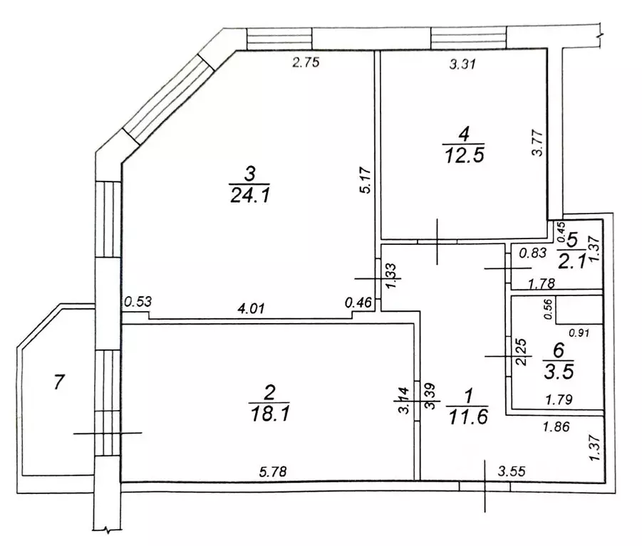 2-к кв. Тверская область, Тверь ул. Хромова, 27к2 (76.2 м) - Фото 1