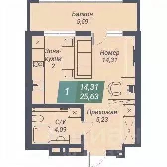 Студия Новосибирская область, Новосибирск Светлановская ул., 46/1 ... - Фото 0