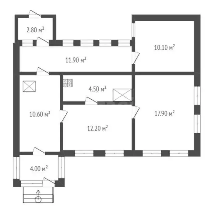 Дом в село Богана, Советская улица (74 м) - Фото 1