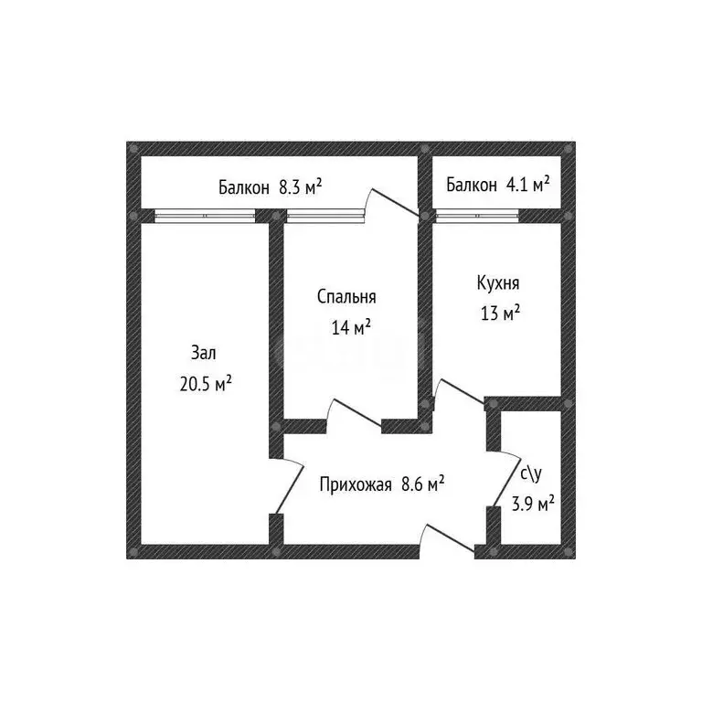 2-комнатная квартира: Махачкала, улица Ахмата-Хаджи Кадырова, 128 (70 ... - Фото 1
