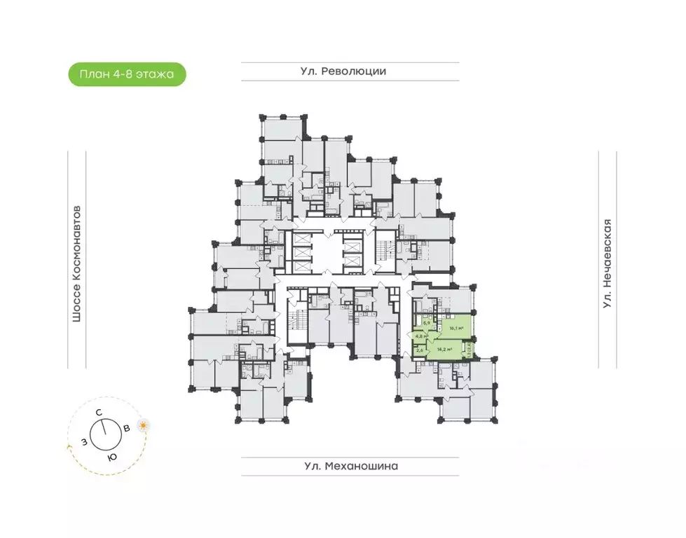 1-к кв. Пермский край, Пермь ул. Механошина, 16 (44.9 м) - Фото 1