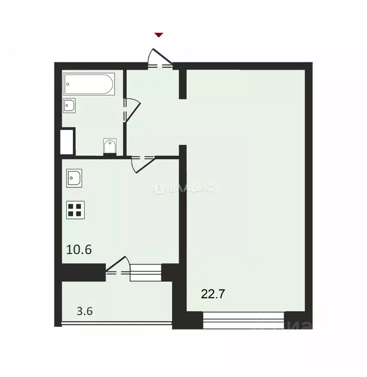 1-к кв. Липецкая область, Липецк ул. И.В. Свиридова, 4 (43.9 м) - Фото 1