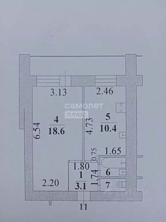 1-к кв. Липецкая область, Липецк ул. Циолковского, 29 (36.0 м) - Фото 1