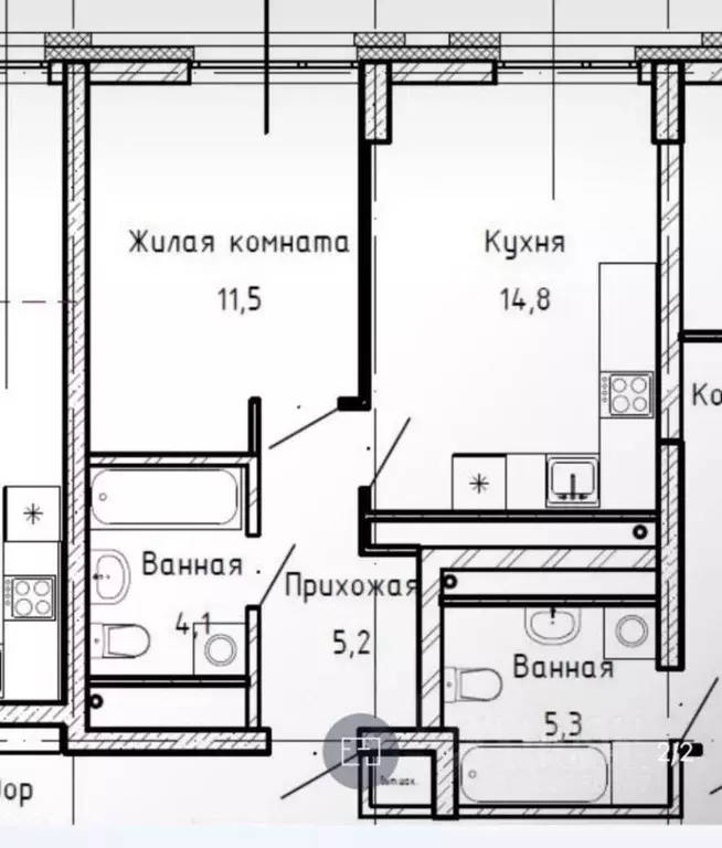 1-к кв. Свердловская область, Екатеринбург ул. Цвиллинга, 7А/3 (37.0 ... - Фото 1