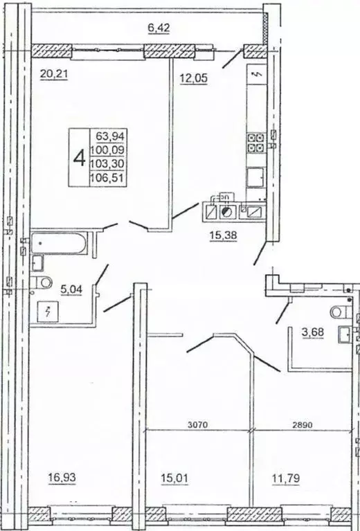 4-к кв. Смоленская область, Смоленск ул. Крупской, 54Б (107.1 м) - Фото 0