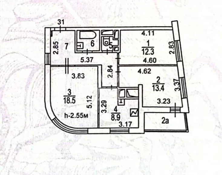 3-к кв. Москва Беломорская ул., 24к3 (68.6 м) - Фото 2