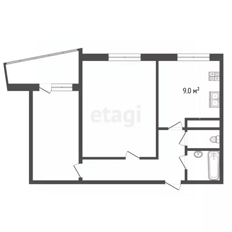 2-к кв. Московская область, Химки ул. Германа Титова, 4 (46.0 м) - Фото 2
