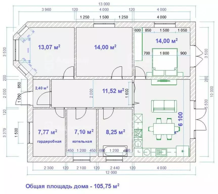 Дом в Волгоградская область, Волгоград Дунайская ул. (106 м) - Фото 2