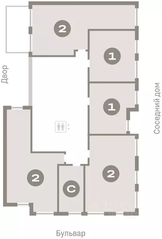 2-к кв. Омская область, Омск  (65.73 м) - Фото 2