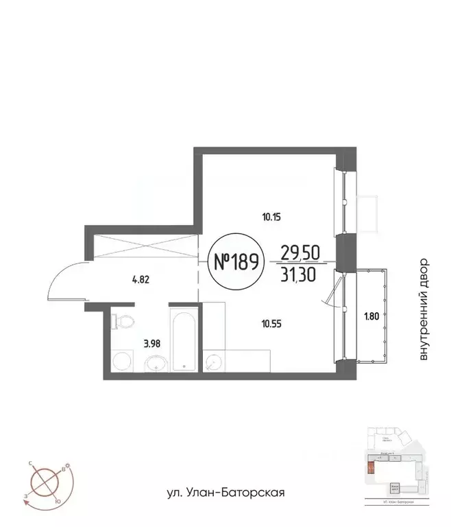 1-к кв. Иркутская область, Иркутск Макс жилой комплекс (31.3 м) - Фото 1