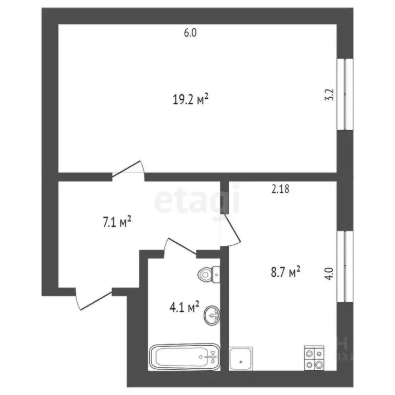 1-к кв. Ямало-Ненецкий АО, Новый Уренгой Советский мкр, 3/3 (33.2 м) - Фото 1