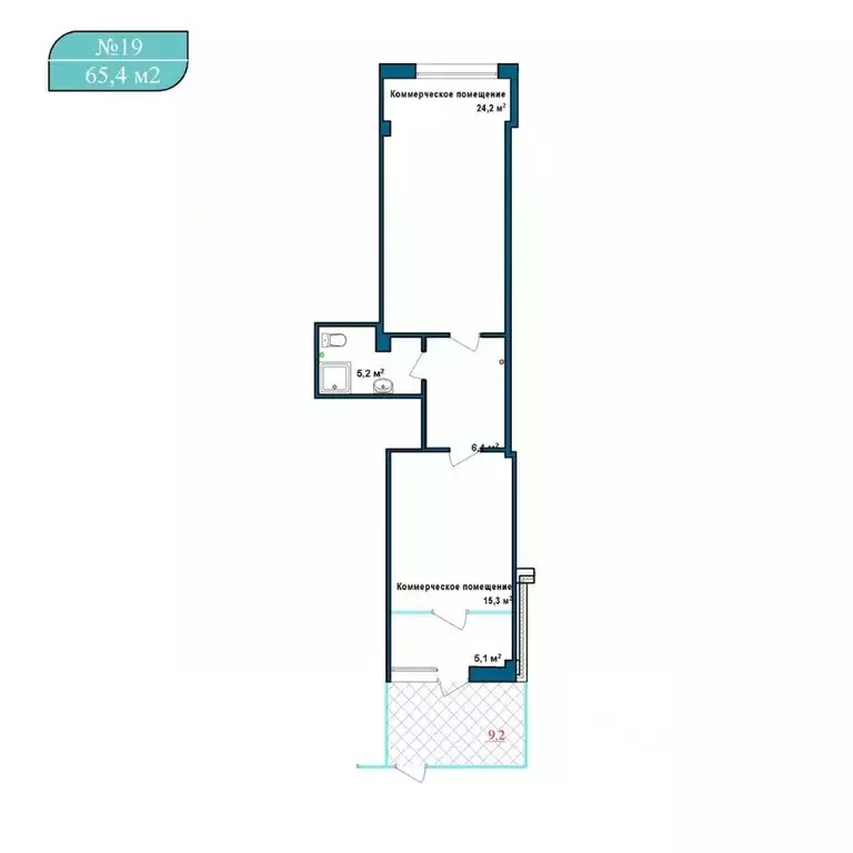 Помещение свободного назначения в Севастополь Азимут жилой комплекс ... - Фото 1