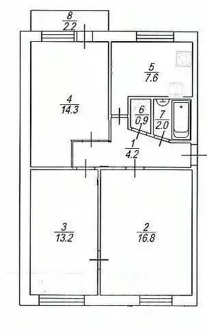 3-к кв. Саратовская область, Саратов ул. Имени В.М. Азина, 17А (59.4 ... - Фото 2
