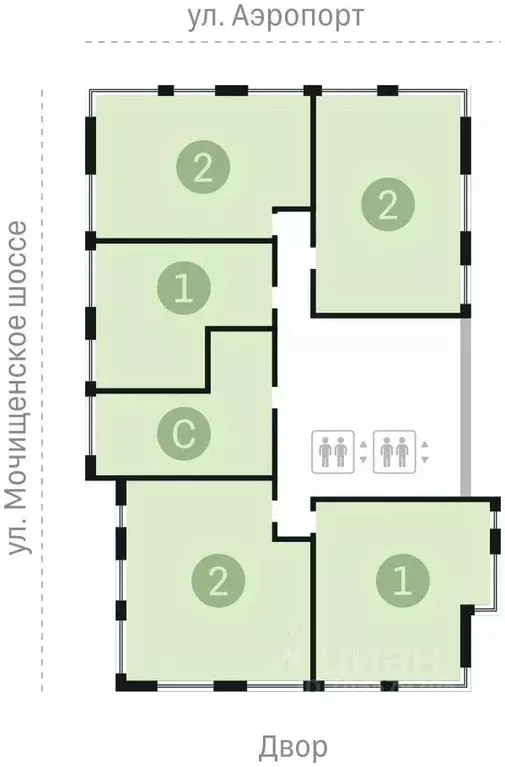 1-к кв. Новосибирская область, Новосибирск ул. Аэропорт, 88 (57.1 м) - Фото 1