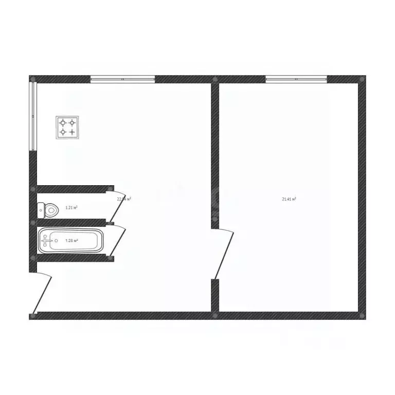 2-к кв. Курганская область, с. Кетово ул. Советская, 58 (47.3 м) - Фото 1