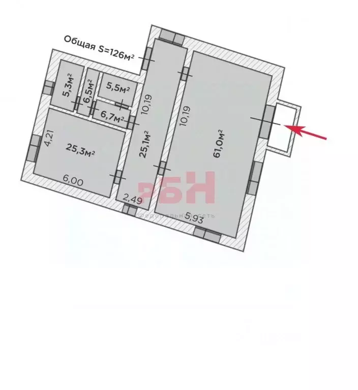 Офис в Тюменская область, Тюмень ул. Республики, 211 (126 м) - Фото 2