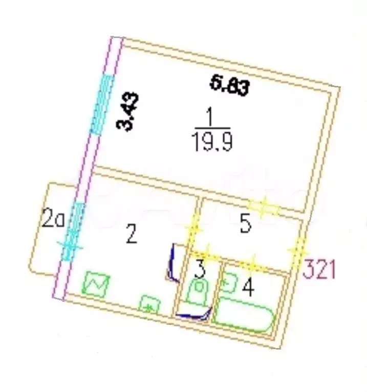 1-к. квартира, 38,4 м, 7/22 эт. - Фото 0