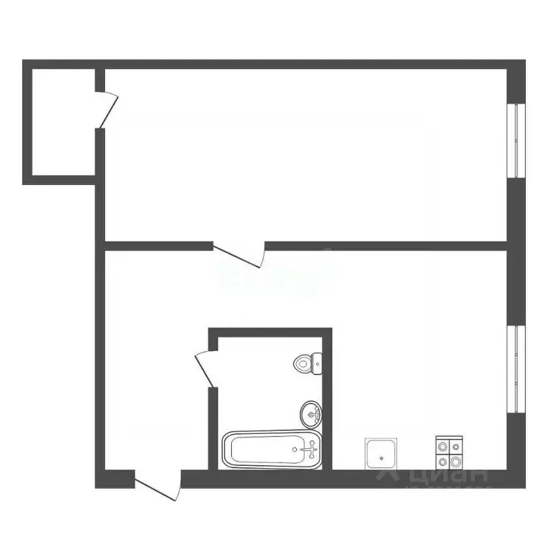 1-к кв. Тульская область, Тула ул. Мезенцева, 40к2 (32.2 м) - Фото 2
