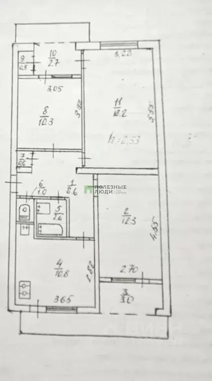 3-к кв. Севастополь ул. Хрусталева, 153 (71.06 м) - Фото 2