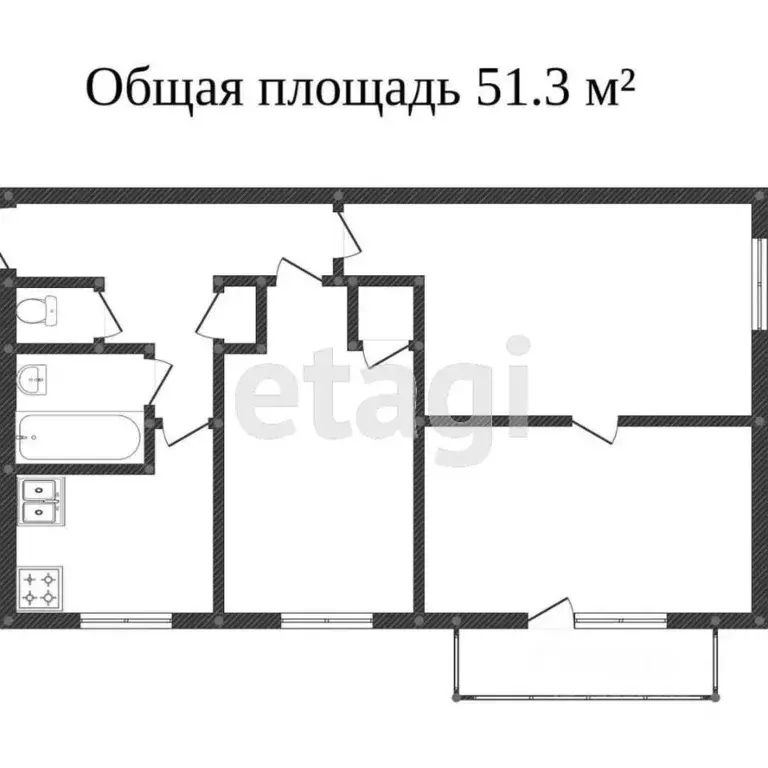 3-к кв. Хабаровский край, Комсомольск-на-Амуре Зейская ул., 21 (50.6 ... - Фото 1