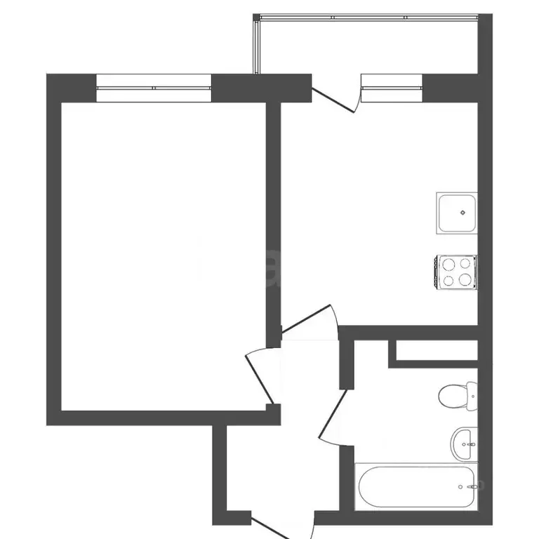 1-к кв. Тюменская область, Тюмень ул. Фармана Салманова, 10 (35.0 м) - Фото 2