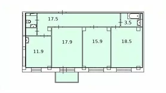 3-к кв. Красноярский край, Красноярск Северное ш., 48А (87.0 м) - Фото 1