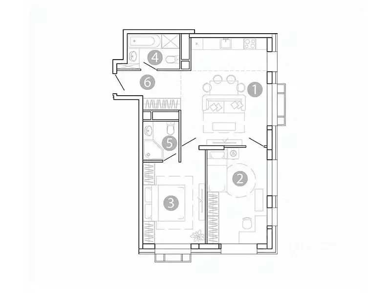 3-к кв. Забайкальский край, Чита 1-я Коллективная ул., 6 СТР (63.72 м) - Фото 1
