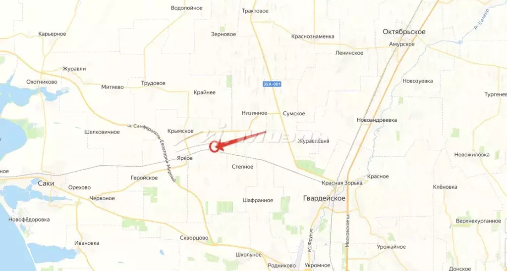 Участок в Крым, Сакский район, Геройское с/пос, с. Яркое  (6.16 сот.) - Фото 0