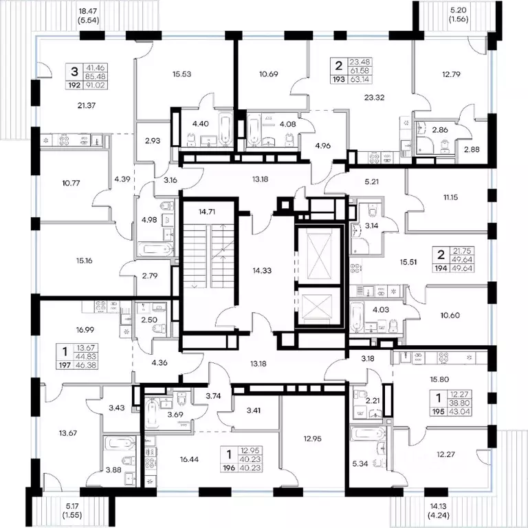 1-к кв. Татарстан, Казань Глоракс Премиум Экосити жилой комплекс ... - Фото 2