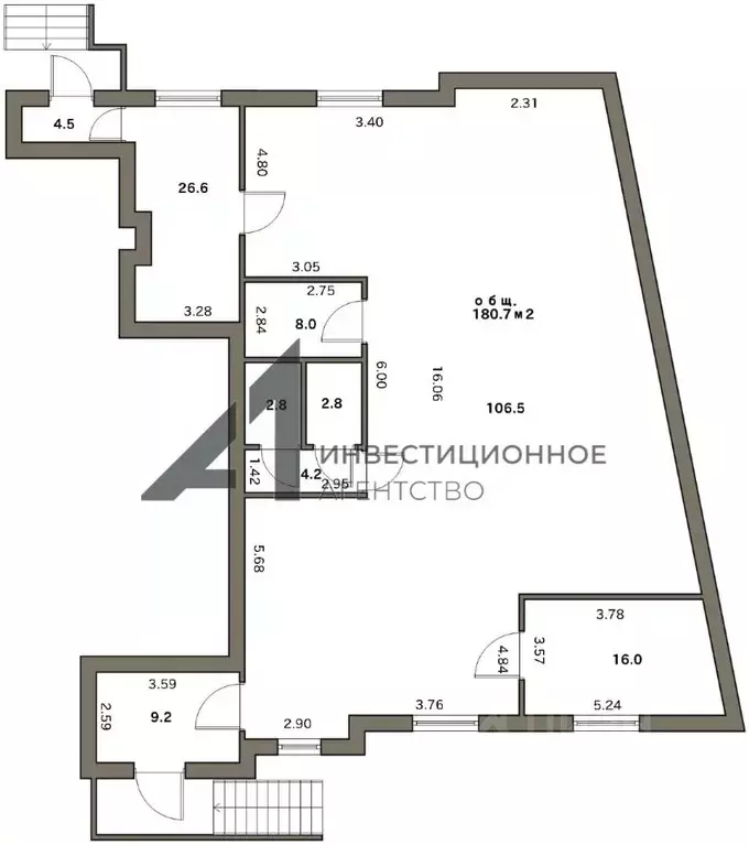 Офис в Тюменская область, Тюмень Харьковская ул., 59/4 (181 м) - Фото 1