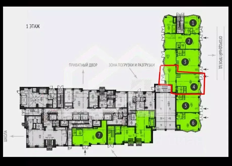 Торговая площадь в Москва Огородный проезд, 4С1 (101 м) - Фото 1