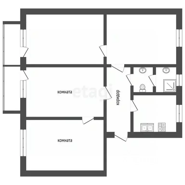 Комната Челябинская область, Миасс ул. Свердлова, 4 (30.8 м) - Фото 2