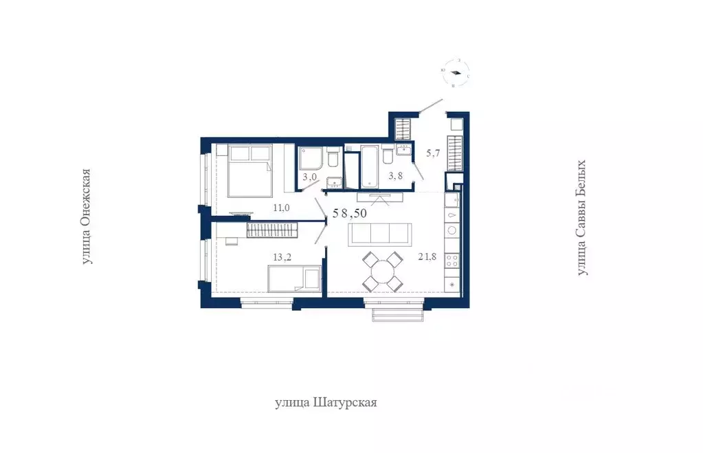 3-к кв. Свердловская область, Екатеринбург ул. Шатурская (58.5 м) - Фото 0