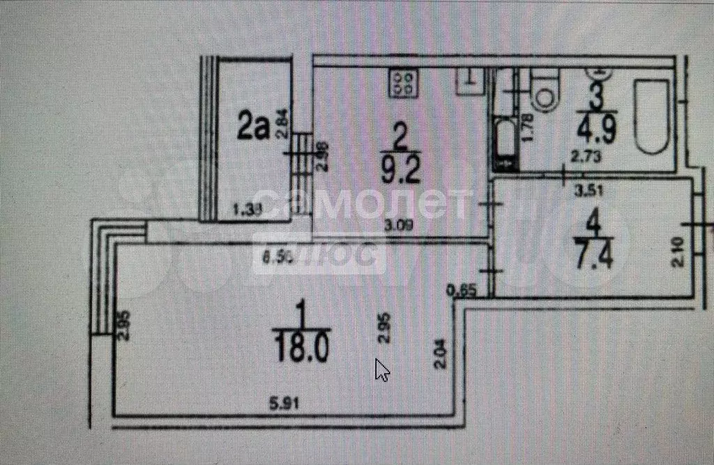 1-к. квартира, 39,5 м, 18/25 эт. - Фото 0