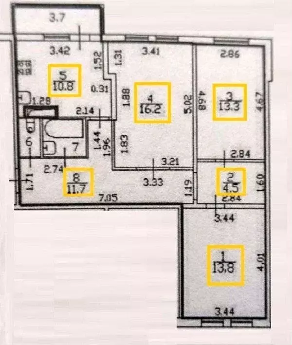 3-к. квартира, 74 м, 4/9 эт. - Фото 0