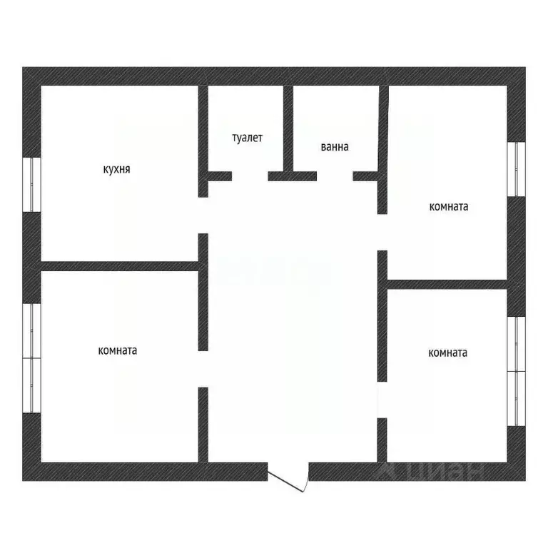 3-к кв. Псковская область, Остров ул. ДОС, 8 (99.1 м) - Фото 1
