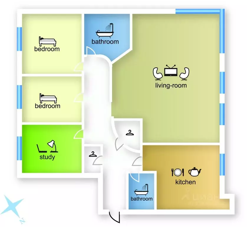 4-к кв. Москва Чапаевский пер., 3 (180.0 м) - Фото 2